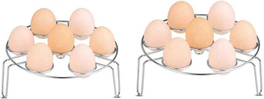 Stoomrek Set Keuken Accessoires Gezond Koken Roestvrij Staal 7 Inch Diameter Zilver