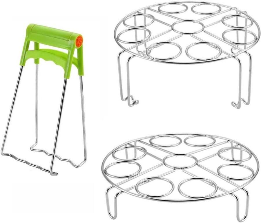 Stoomrek Set Keuken Accessoires Gezond Koken Veelzijdig Gebruik 3 Stuks Zilverkleurig