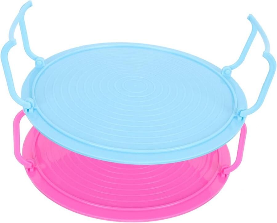 Stoomrek Set Magnetron Accessoires Gezond Koken Hittebestendig PP Materiaal 23.5x23.5x8.3CM Blauw Roze