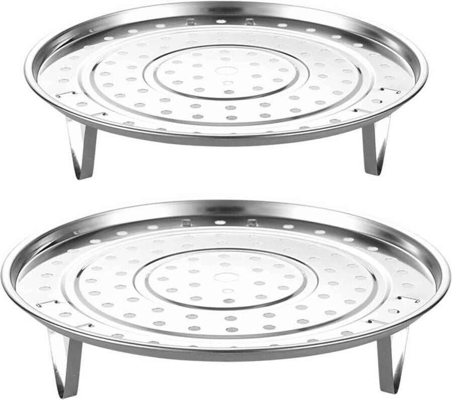 Stoomrek Set met Afneembare Poten Ronde Stoomschalen voor Multifunctioneel Koken