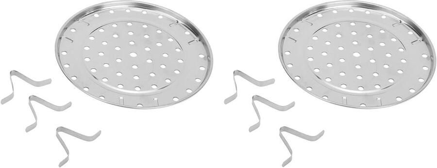Stoomrek Set Stoomhouder Accessoires Gezond Koken Roestvrij Staal 20 cm Zilver