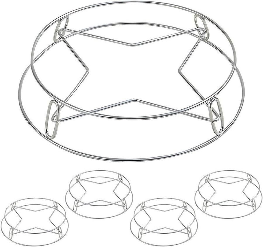 Stoomrek Set Stoomhouder Koelrek Koken en Bakken Dubbellaags Ontwerp 16.5cm Diameter Zilver