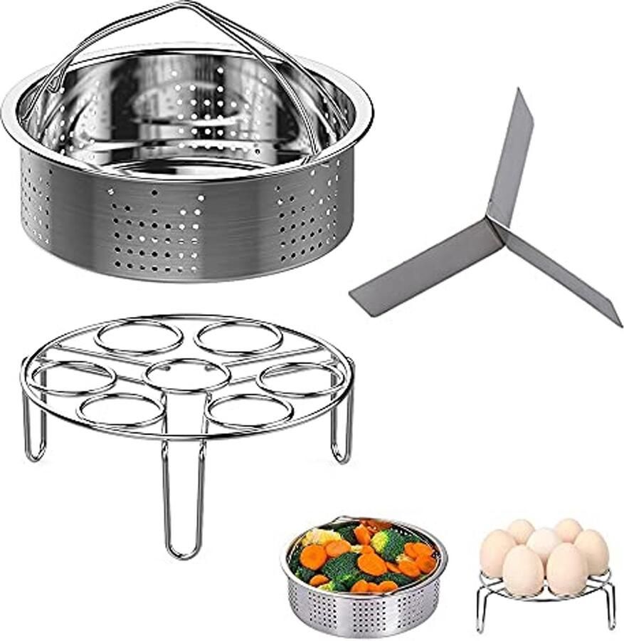 Stoomrek Set voor Snelkookpannen 3-delige Accessoires voor Stomen en Koken