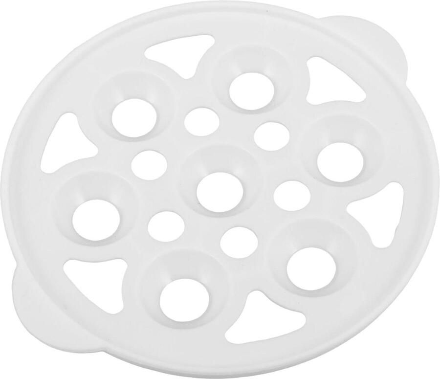 Stoomrek voor Eieren Keuken Accessoire Gezond Koken Hittebestendig Plastic 17.3 x 15 cm Wit