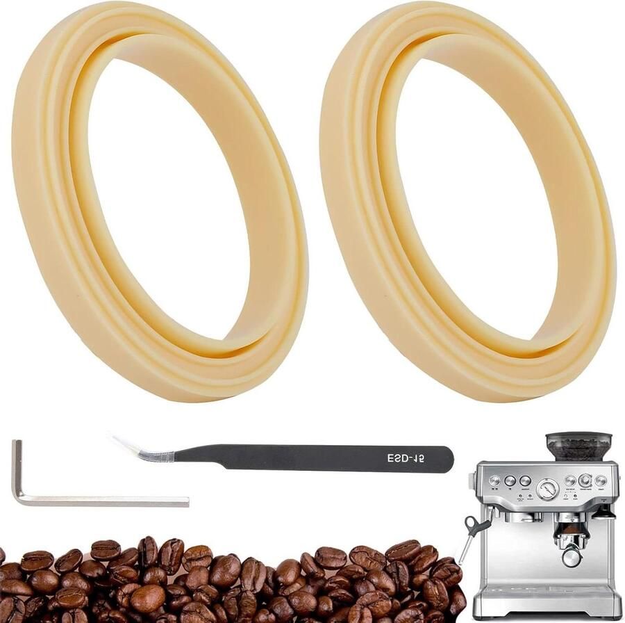 Stoomring Set Koffiemachine Onderdelen Espresso Bereiding Hoge Temperatuur Bestendig 2 Stuks 54mm Grijs