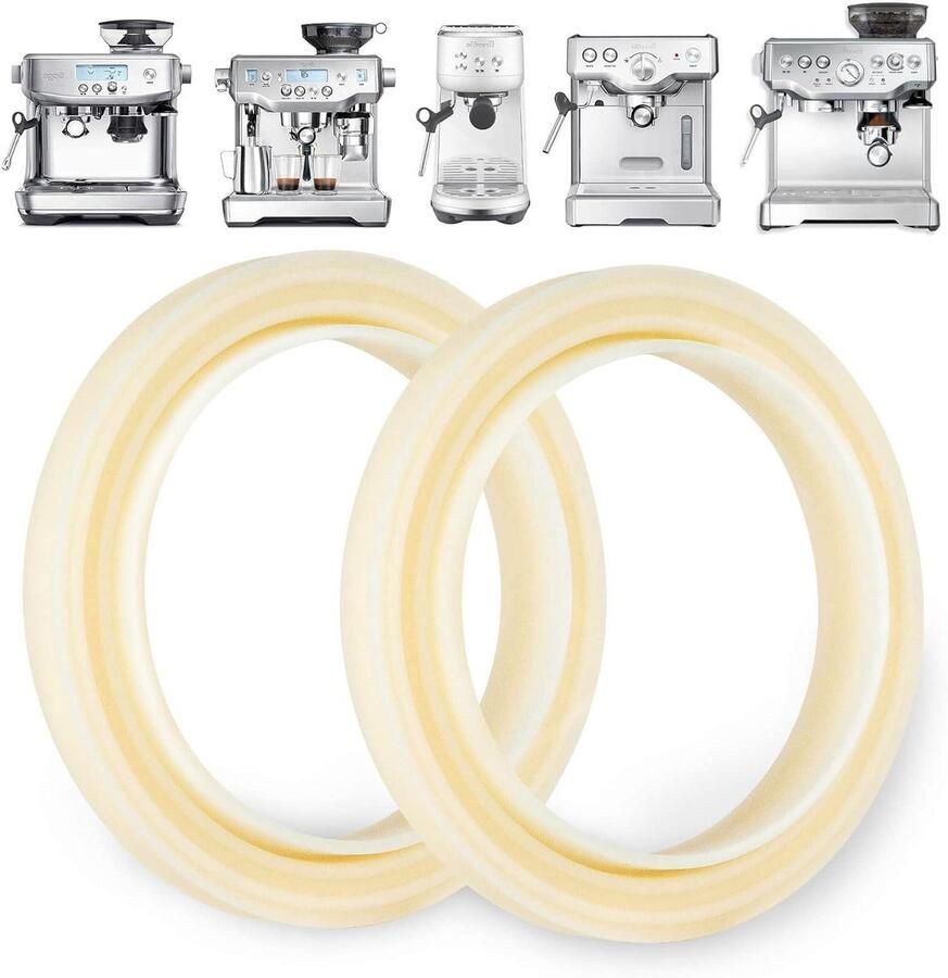 Stoomring Set Pakkingsvervanging Espresso Maken Voedselveilig Silicoon 2 Stuks Transparant