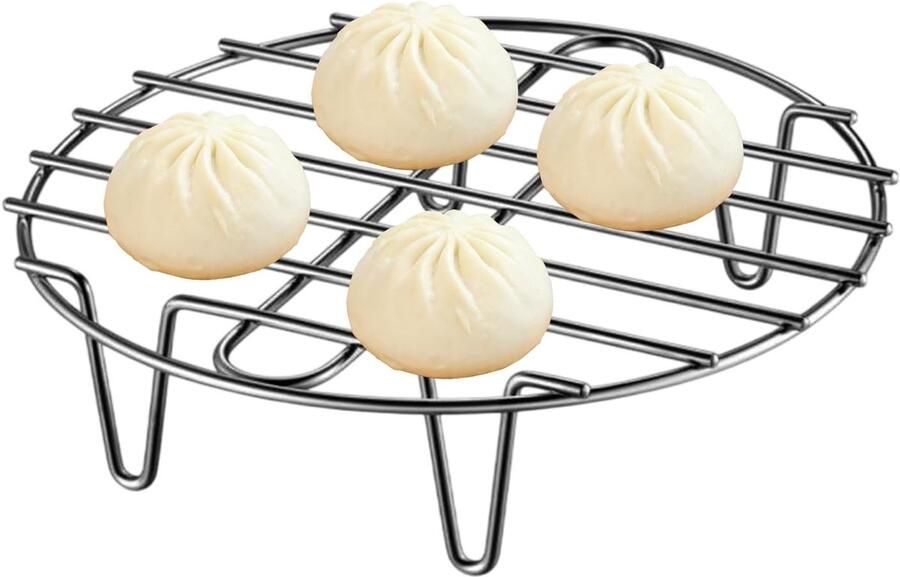 Stoomrooster Keuken Kookrooster Accessoire Gezond Koken Vaatwasmachinebestendig 20 cm Diameter Zilverkleurig