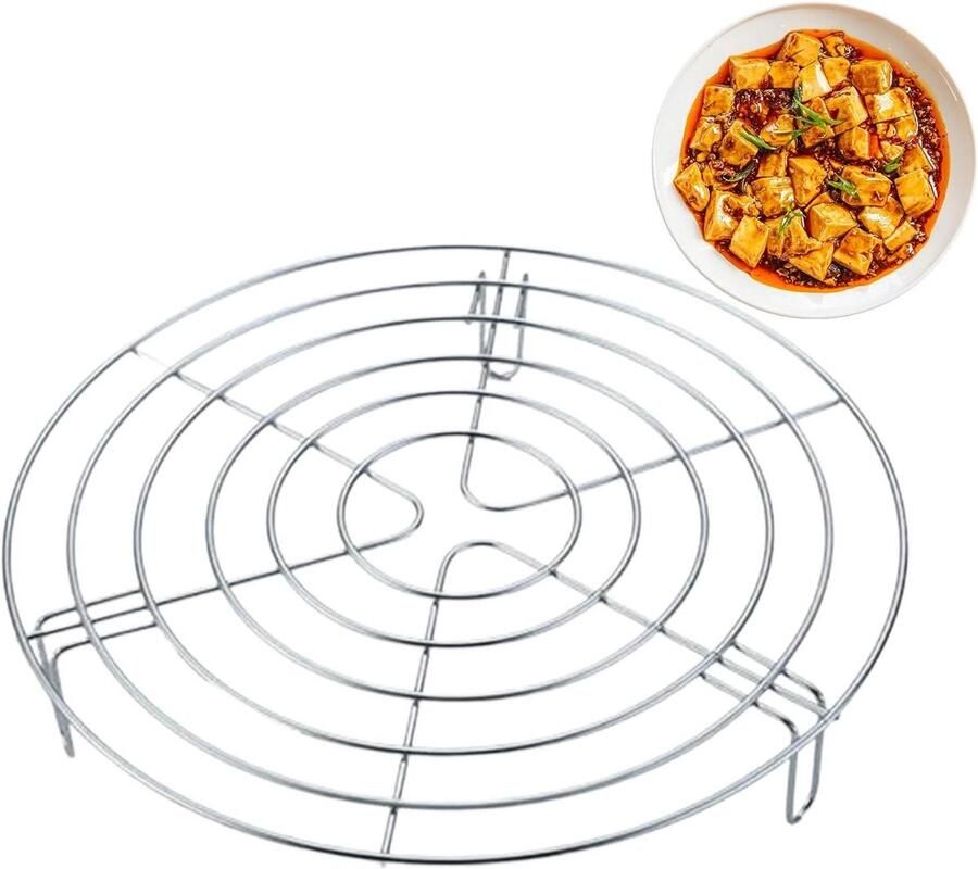 Stoomrooster Roestvrij Staal Afkoelrek Kookpan Gelijkmatig Koken Vaatwasserbestendig 275 x 55 cm Zilverkleurig