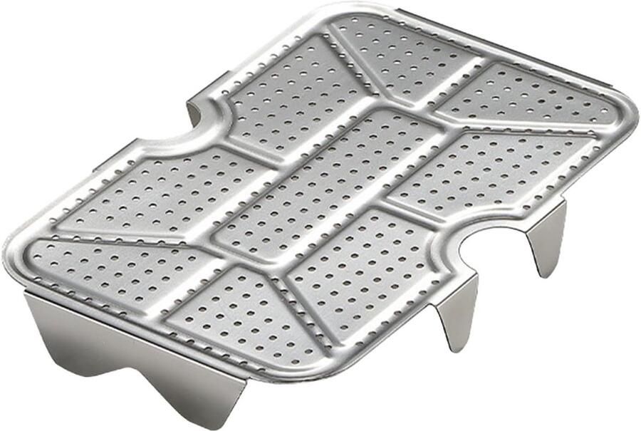 Stoomschaal Roestvrijstaal Inzet Pan Gezond Koken Multifunctioneel Design 185 x 125 cm Zilverkleurig