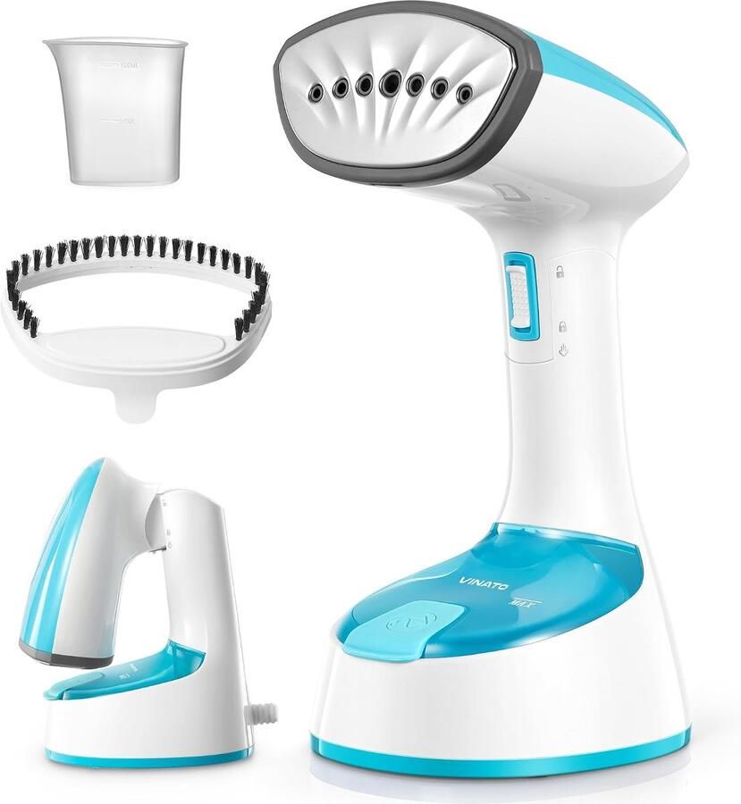 Stoomstomer 1300 W reisstomer 25 seconden snel opwarmen stoomborstel voor verticaal en horizontaal stomen draagbare reisteamer voor thuis