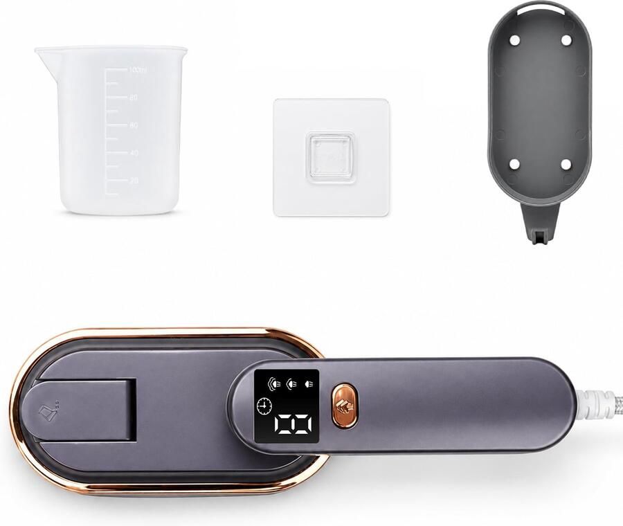 Stoomstrijkijzer reisstomer handapparaat 180 graden opvouwbaar met led-display 1200 W 150 ml Iron 20 seconden snel opwarmen 3 stoomstanden voor thuis op reis