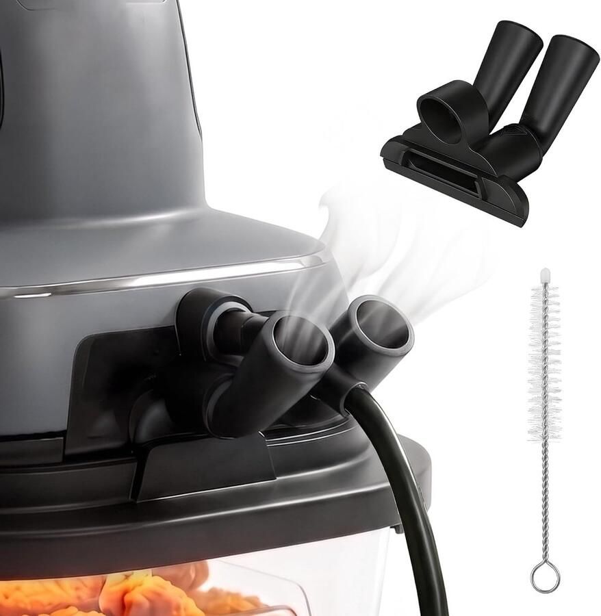 Stoomstrijkijzer van siliconen voor luchtfriteuse accessoires met thermische afvoer en draaibaar ontwerp ideaal voor koken en bakken