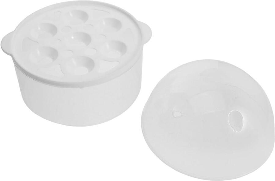 Stoomtak Deksel Eierkoker Vervanging Gekookte Eieren Maken Effectieve Stoomretentie 16 x 15 x 15 cm Transparant