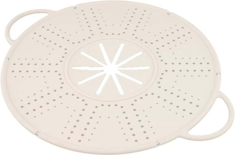 Stoomvrij Deksel Kookdeksel Morsvrij Koken Met Stoomafvoer 34 x 27 cm Wit