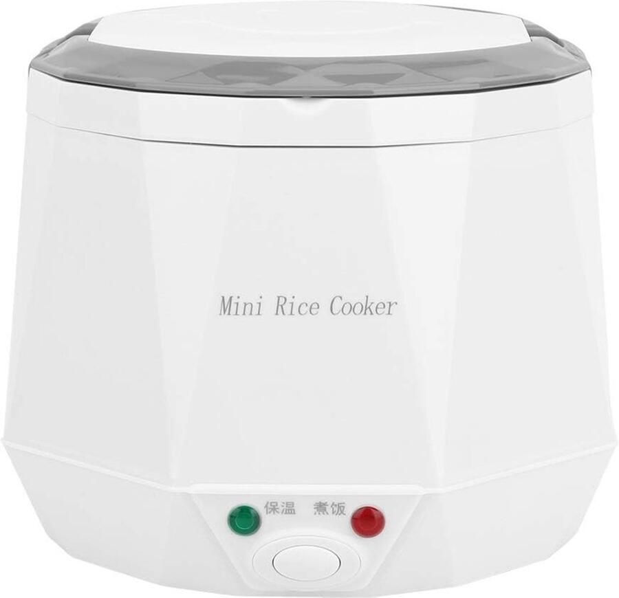 Store_7 12V Rijstkoker voor Auto Compacte Kookpot 1.6L Mini Kookpot Ideaal voor Reizen Snel Koken Voor Auto en Truck Kleur Zwart