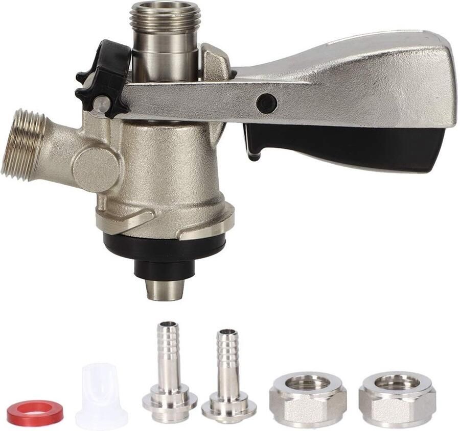 Allecto Bier Keg Coupler RVS Kegerator Tap Voor Thuisbrouwerij Duurzaam Ontwerp Gemakkelijk Gebruik Perfecte Bierdruk Geschikt voor K
