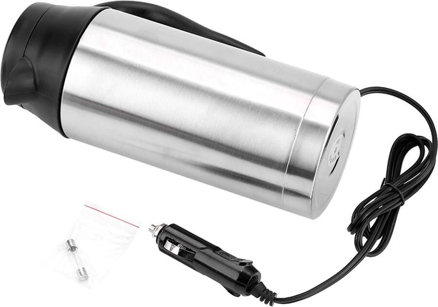 Store_7 Draagbare Elektrische Waterkoker 750ml 24V RVS Koffiekop Voor Auto en Kamperen Compact en Lichtgewicht Ideaal voor Reizen Ges