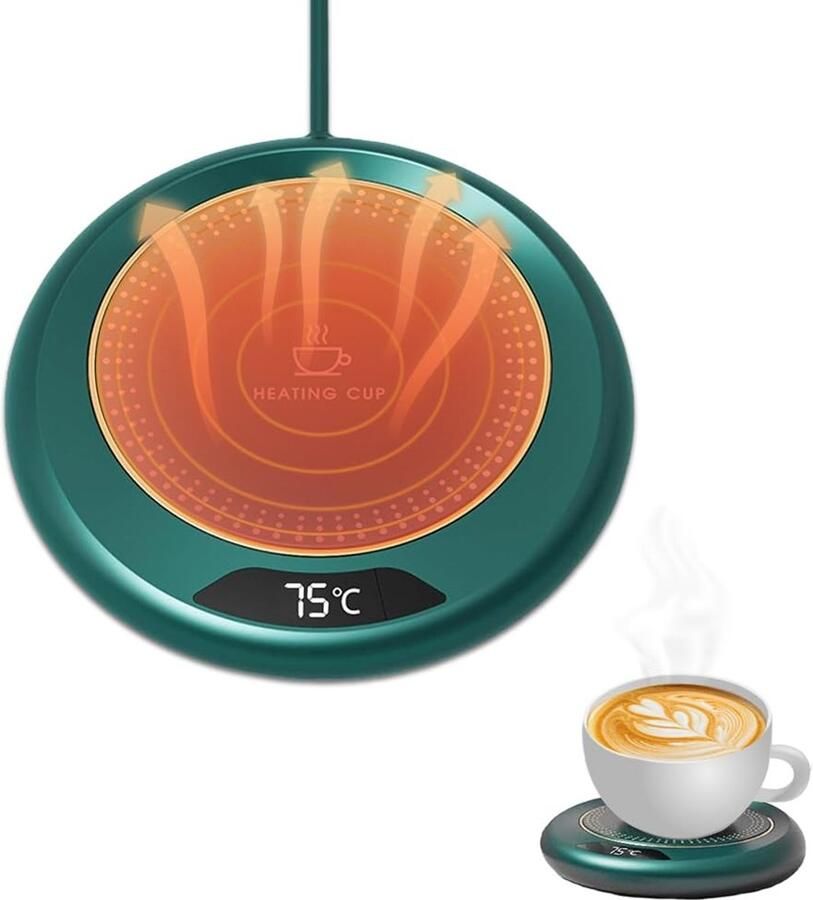 Store_7 Elektrische Koffiebeker Warmhouder 3 Temperatuurstanden Automatische Uitschakeling Geschikt voor verschillende bekers Perfect voo