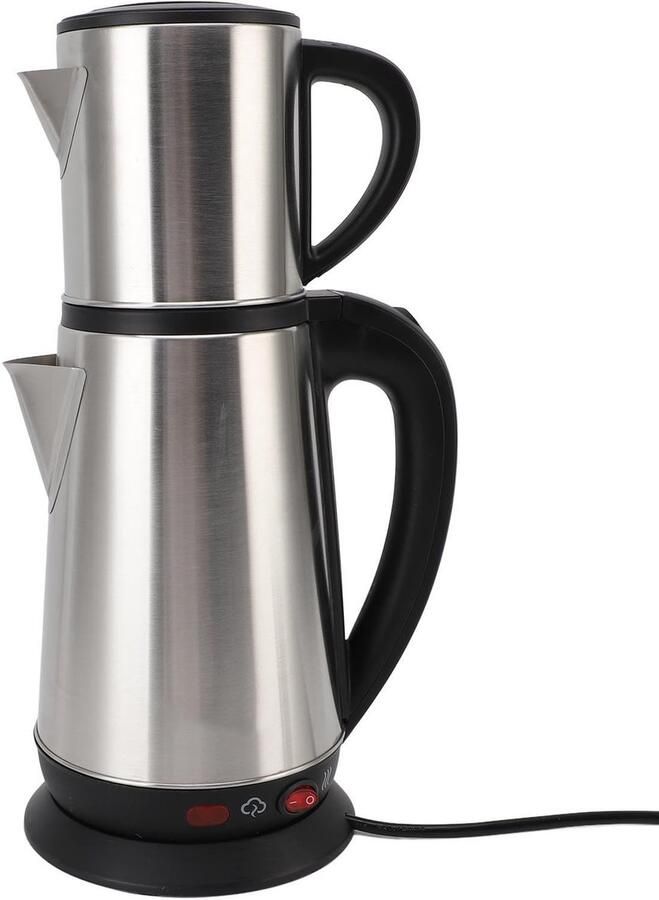 Store_7 Elektrische Waterkoker Set Thee zetten RVS 1L en 2L Perfect voor thee liefhebbers Snelle verwarming Ideaal voor elk huishouden
