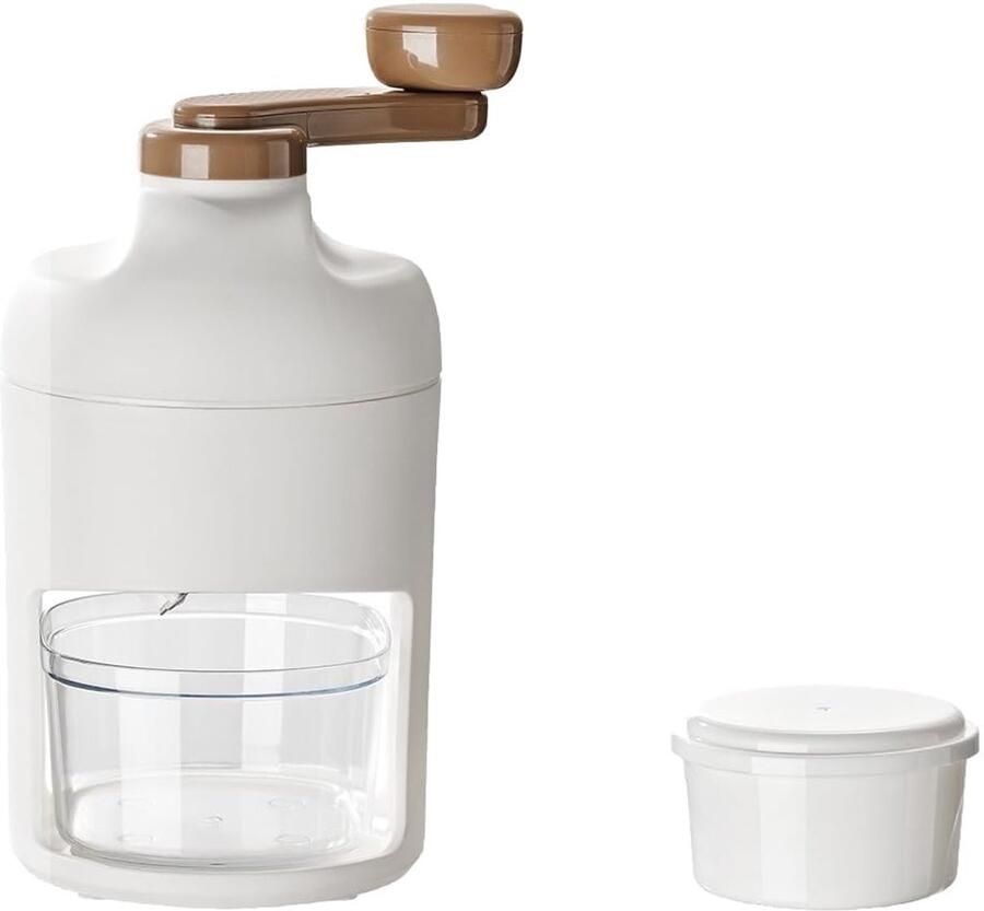 Allecto IJs Schneider Handmatige IJs Machine voor Cocktails Wit Ideaal voor Shakes en Dranken Compact en Draagbaar Geschikt voor Thuis