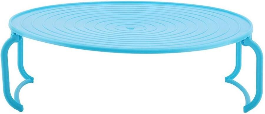 Store_7 Magnetron Trays Rack Multifunctionele Plastic Stoomrek Geschikt voor Magnetron en Kookplaat Blauw Keukenaccessoires Ruimtebespa