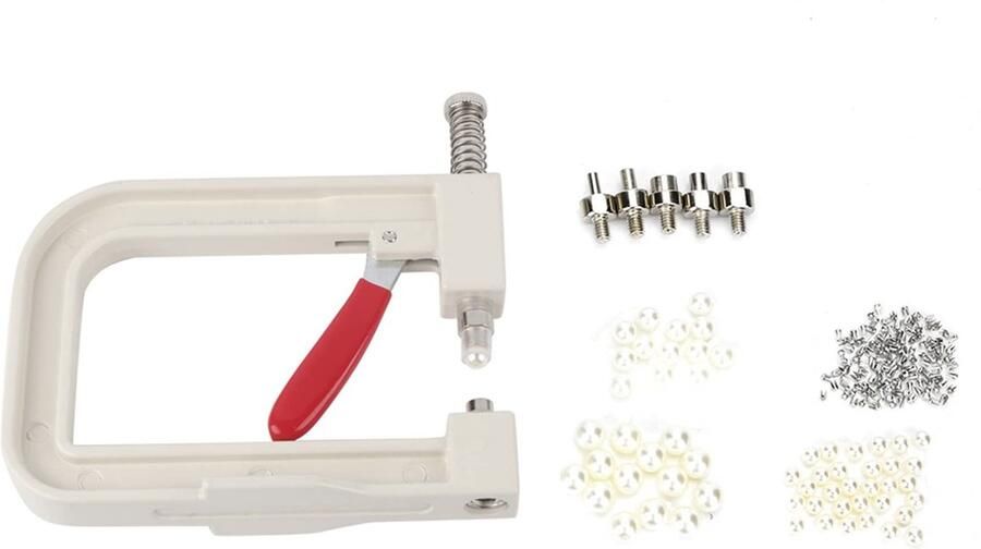 Store_8 Handmatige Parels Fixeer Machine DIY Kleding Ideaal voor Accessoires Geschikt voor Creatieve Projecten Zwart