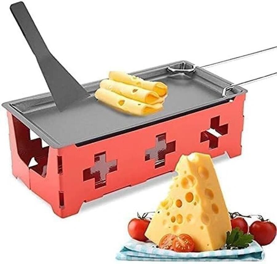 Store_8 Raclettegrill Raclette-set met schraper Wit Kaas smelterij Perfect voor gezellige avonden Geschikt voor elke gelegenheid