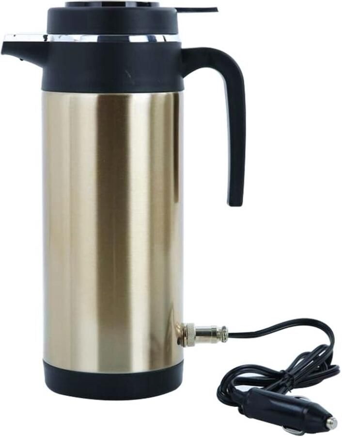 Store_9 Draagbare Elektrische Theeketel 1200ML Koken voor Koffie en Thee Goud Auto Kettle Voor Reizen Baceyong