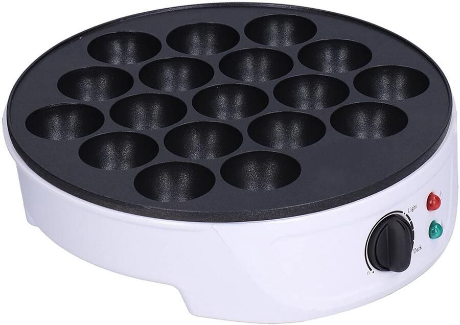 Store_9 Elektrische Takoyaki Maker 18 Gaten Dubbelzijdige Verwarming Wit Antiaanbaklaag Voor Octopusballen Gemakkelijk te reinigen