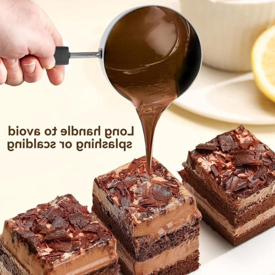 Stovetop Mocha Pot van 1000ml voor Arabische Koffie RVS Espresso Koffiekan en Melkpan - Foto 2