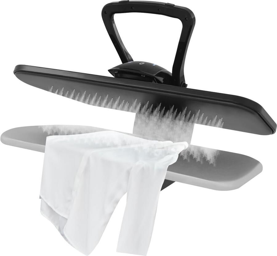Strijkmachine 2200 W stoomstrijkpers opwarmtijd 3 minuten waterreservoir 1000 ml temperatuurbereik 90-200 °C 91 4 x 53 x 26 cm geschikt voor woningen slaapkamers kledingwinkels enz. (zwart)