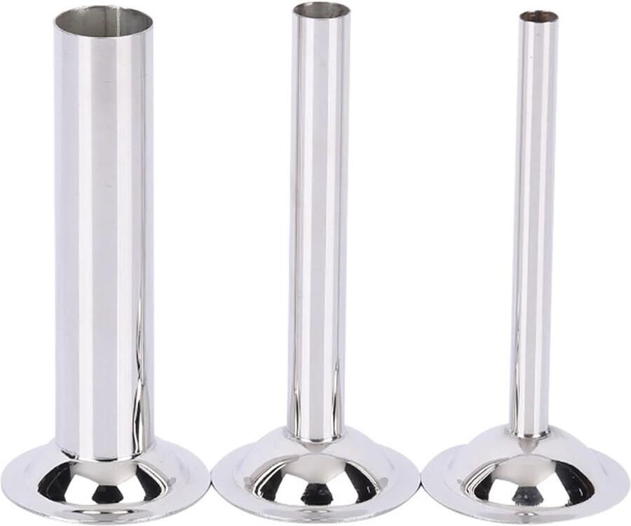 Sausage Stuffer Tubes 3pcs RVS Vulbuizen Geschikt voor handmatige en elektrische vleesmolen ShopVlot