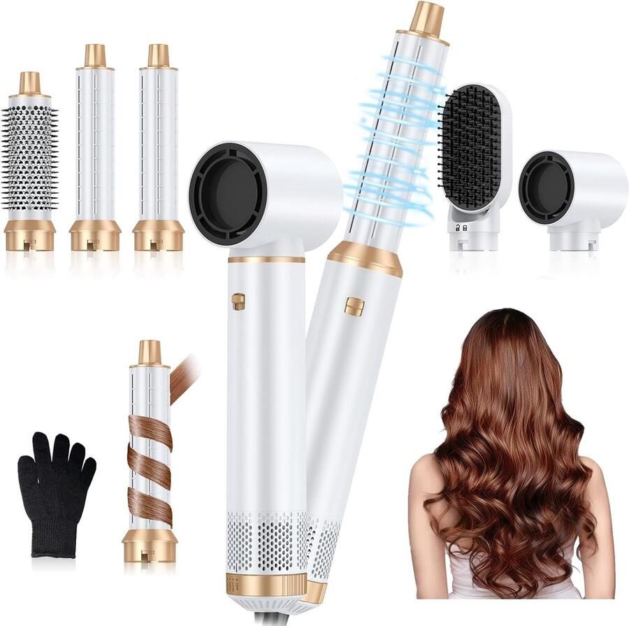 Styler Pro 5-in-1 Air Brush 5-in-1 haardroger 5-in-1 met krullende haardroger airbrush haar airbrush 5-in-1 voor drogen krullen gladmaken