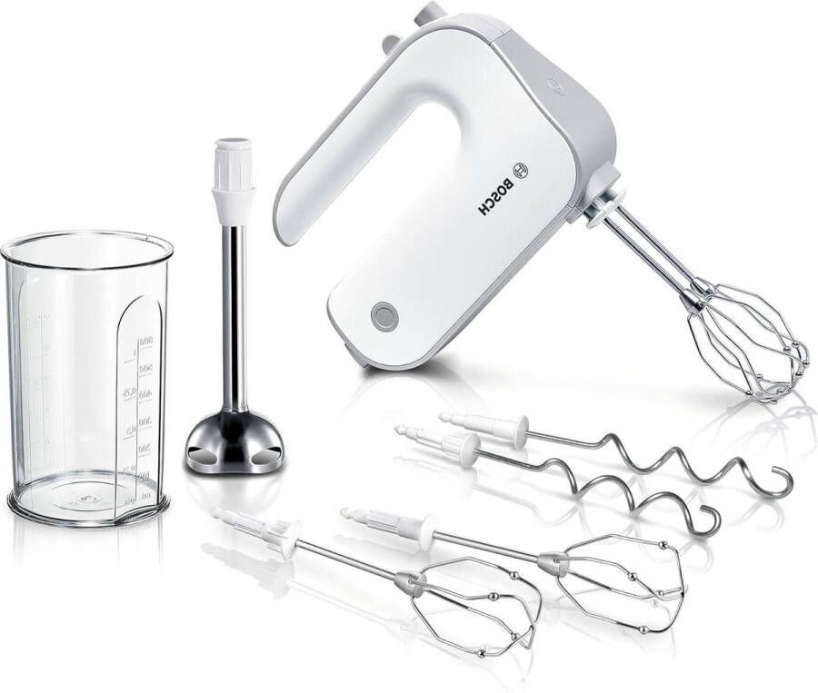 Styline Hand Mixer Set Plastic Silver White Hausgeräte MFQ4075DE met kommenset