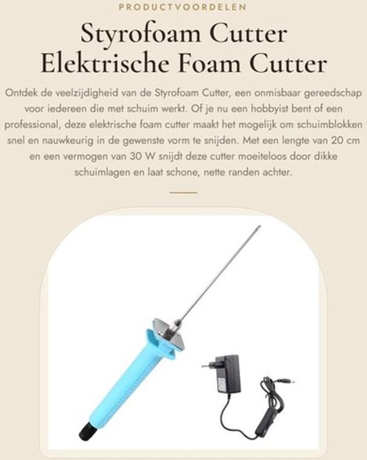 Styrofoam Cutter Elektrische Foam Cutter Voor het Snijden van Schuim 20 cm Voor Precisiewerk Ideaal voor Hobbyisten en Professi