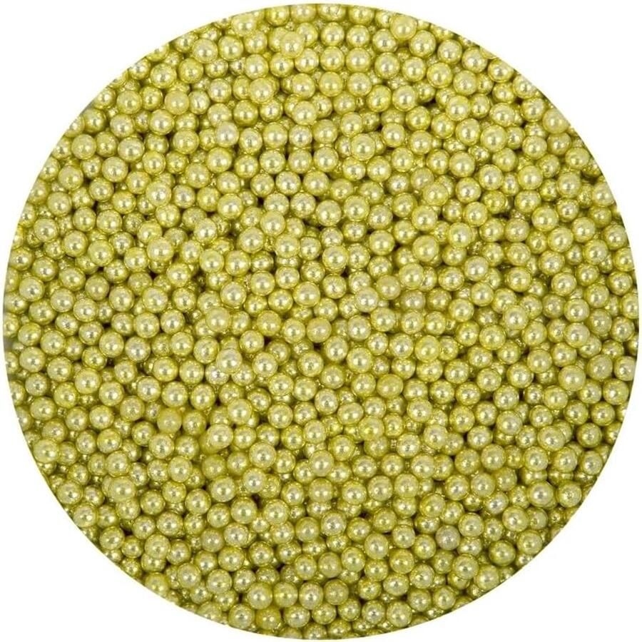 Suikerparels Metallic Goud Ø 4mm 750gr Strooisel Eetbare Taartdecoratie