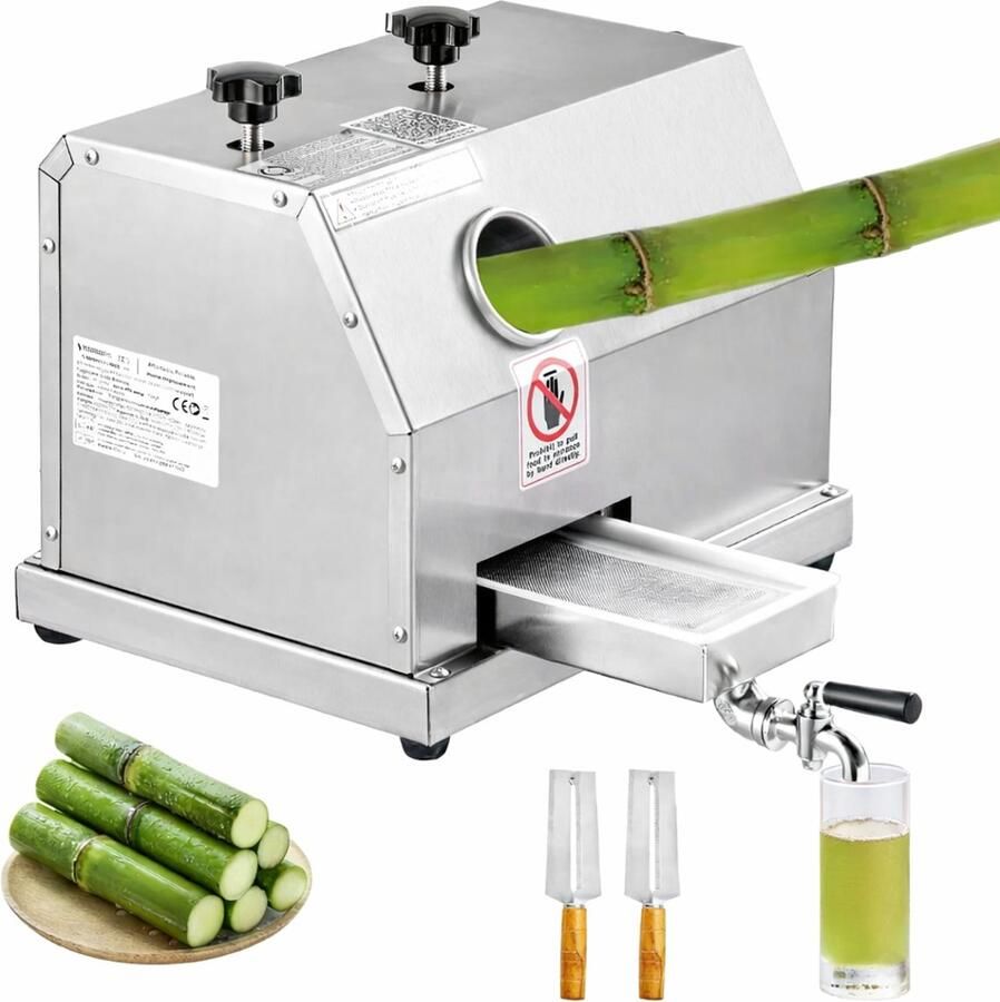Suikerriet Juicer Handmatige Sapcentrifuge 110LBS H 3 Roestvrijstalen Rollen Grote 2 4 Inch Inlaat Roestvrij Staal Verstelbare Roldruk Horeca Fruitwinkel Sappers