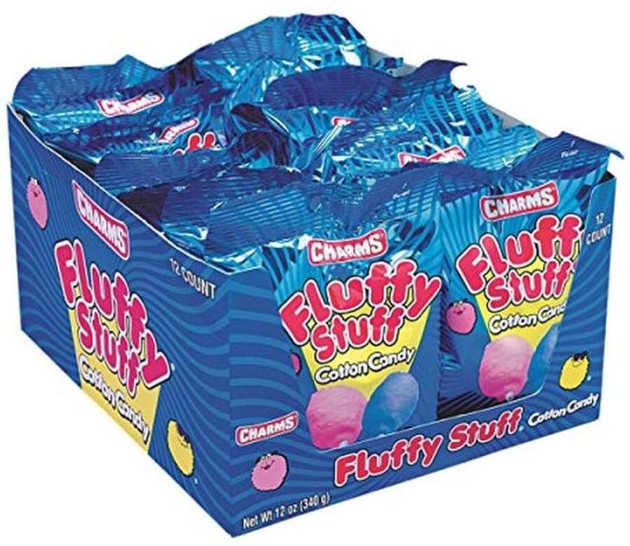 Suikerspin Fluffy Stuff 1 oz zakken (12 stuks)