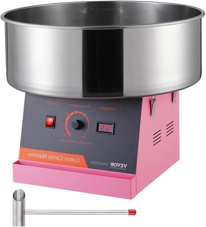 Suikerspin Machine Professionele Machine Feestelijke Snacks Maken Constante Temperatuurregeling 51.8 cm Roze