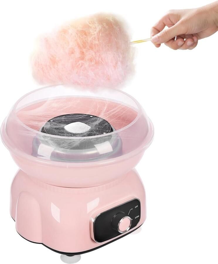 Suikerspin Machine Suikerspin Maker Feestjes Thuis Snelle Opwarming 22 x 23 cm Roze