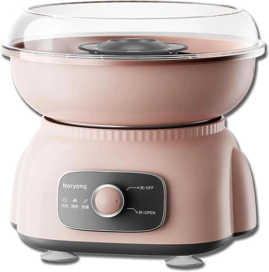 Suikerspin Machine Zoete Snack Maker Thuisfeestjes Kinderen Eenvoudig Zelf Maken Draagbaar Compact Roze Geel Blauw