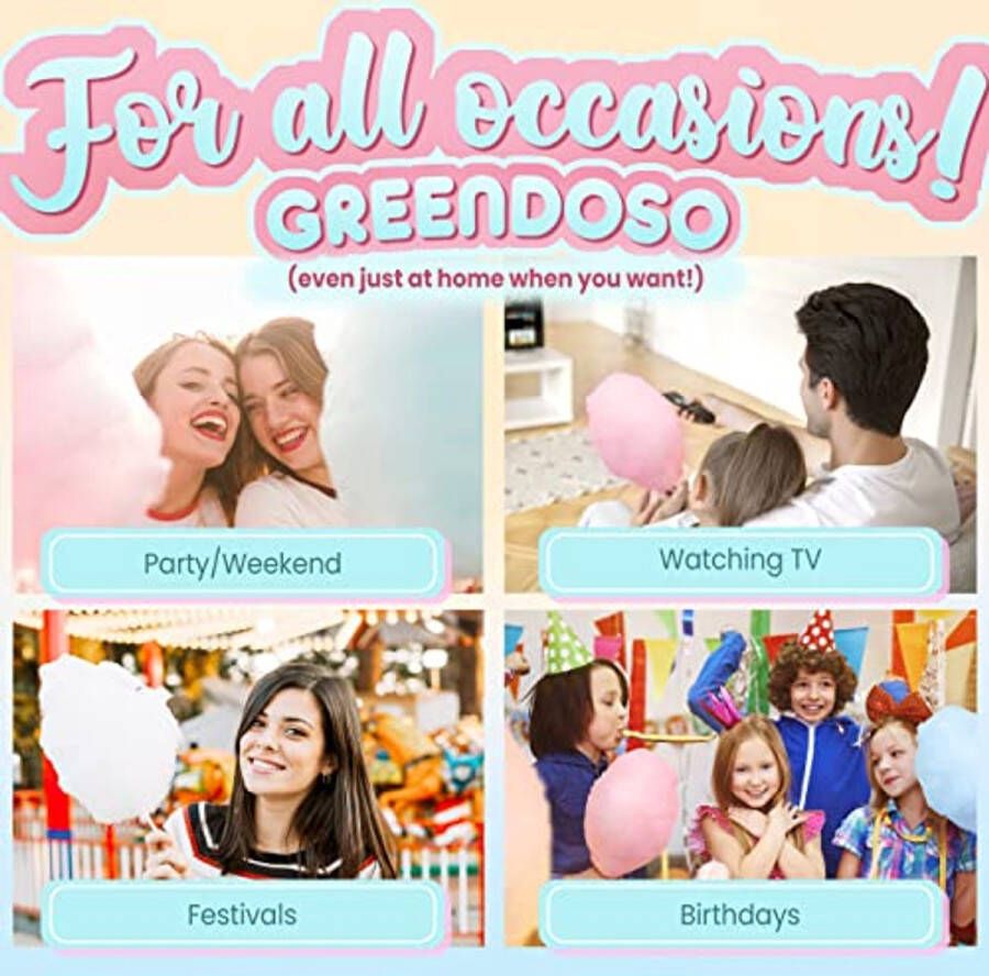 Suikerspin Suiker 1 2 Kg Vanille Roos met 20 Sticks en Meetlepel