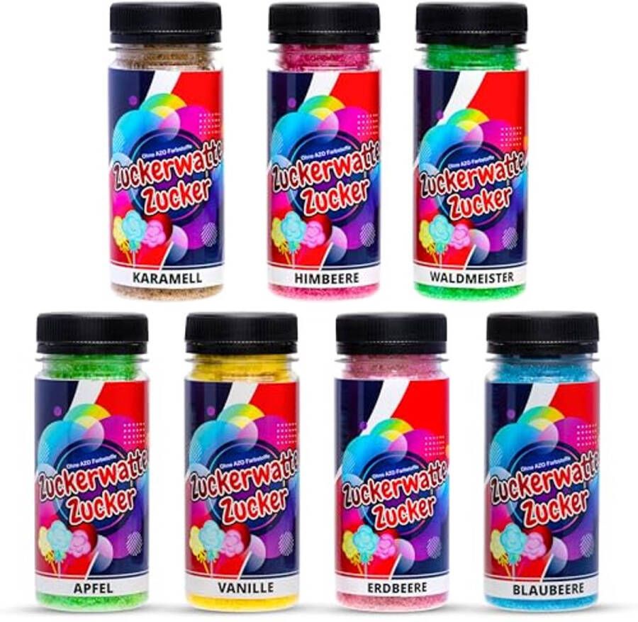 Suikerspin Suikerset met 7 Smaken voor Suikerspin Machine Aroma en Kleurstoffen