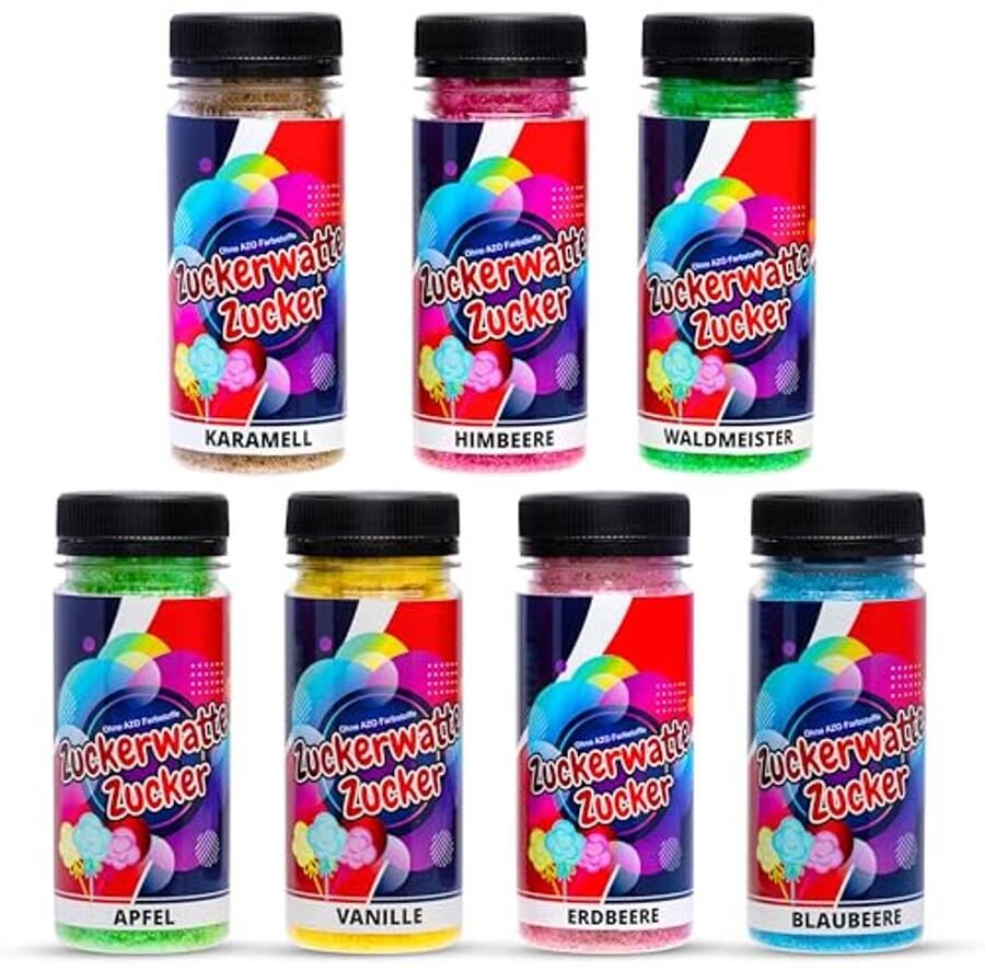 Suikerspin Suikerset met 7 Smaken voor Suikerspin Machine Aroma en Kleurstoffen