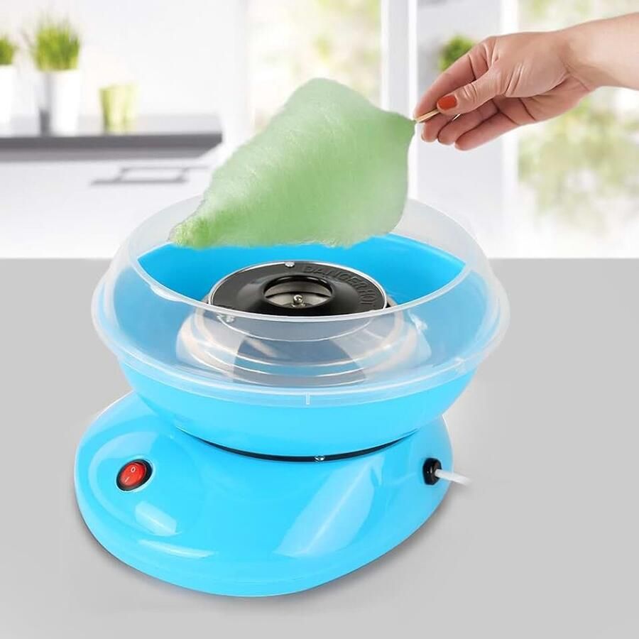 Suikerspinmachine 220 V voor thuis suikerspinmachine nieuw 1808 snoepmachine suikerspin (blauw)
