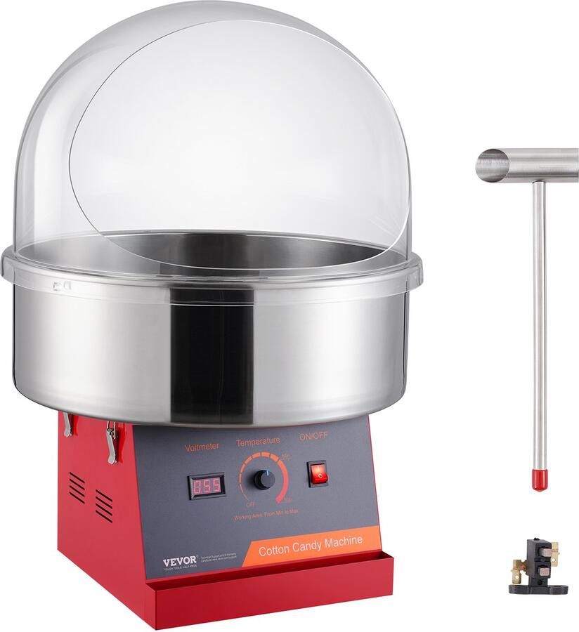 Suikerspinmachine Elektrisch Enige Uitvoering 9.95 Kg Gewicht Kunststof Cover Voor Thuis En Feest