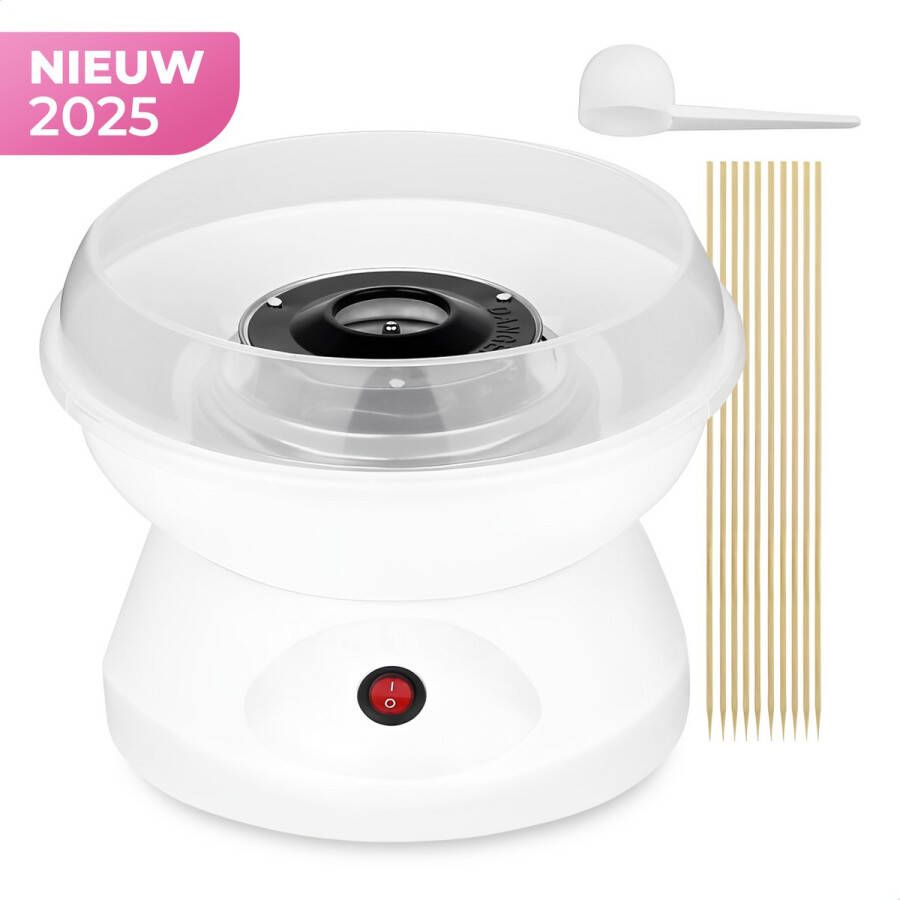 Suikerspinmachine NY-M500-WHITE – 450W Elektrische Suikerspinmaker voor Thuisgebruik – Wit