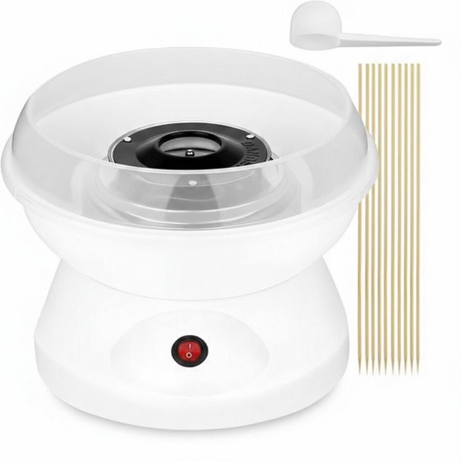 Suikerspinmachine NY-M500-WHITE – 450W Elektrische Suikerspinmaker voor Thuisgebruik – Wit