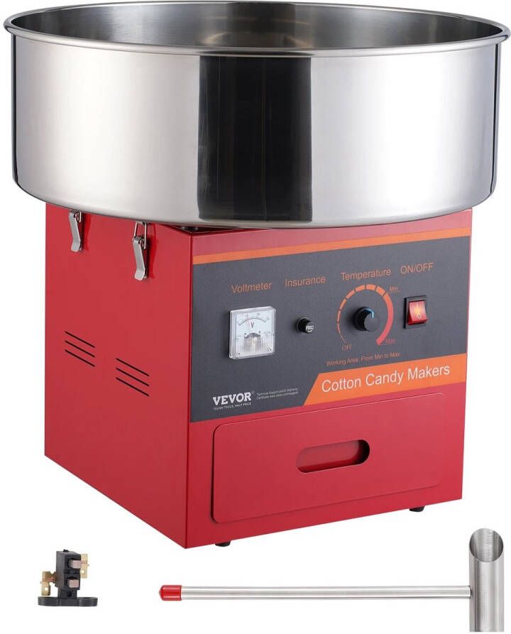 Suikerspinmachine Rood Ø 52 cm 1000W