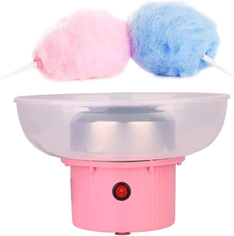 Suikerspinmachine Suikerspin maker Feestelijke traktaties maken Spatwaterdichte kom 28 cm diameter Roze